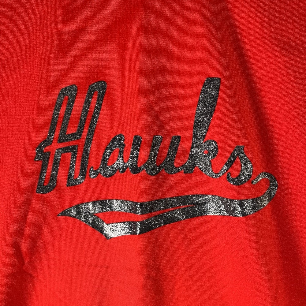 VTG Hawks Hi Style Jersey Size Medium - Red - Number #3 See Photos Athletic Unif - Picture 4 of 7